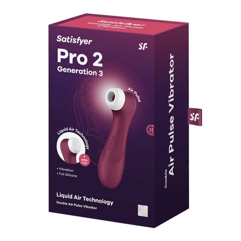 Satisfyer Pro 2 Generation 3 - Wine  - Wine  Touch-Free USB-Rechargeable Clitoral Stimulator