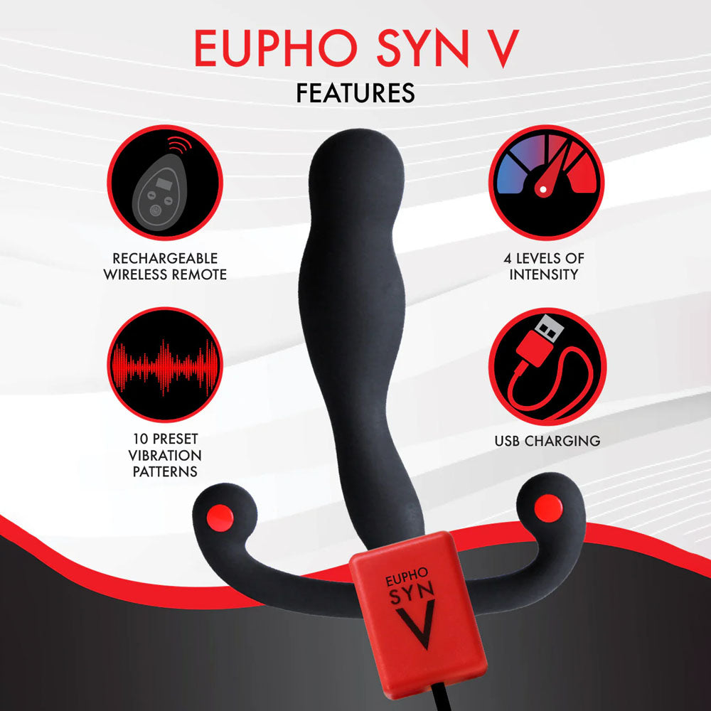Aneros Eupho Syn V -  USB Rechargeable Vibrating Prostate Massager with Remote