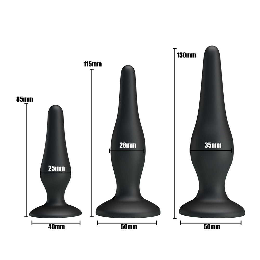 Party Up JERRY Butt Plug Set -  Butt Plugs - Set of 3 Sizes