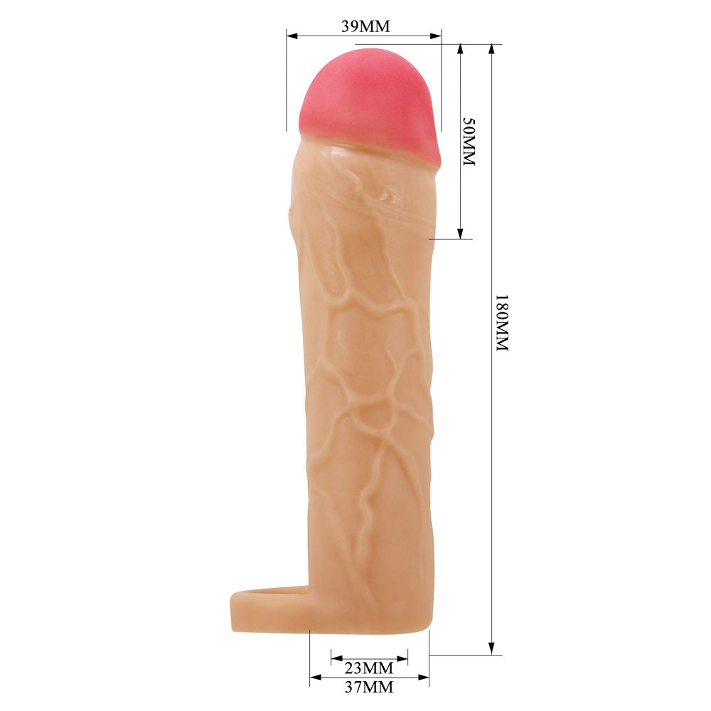 Party Up PATRICK 2 Inch Extender Sleeve -  2 Inch Penis Extender Sleeve with Ball Strap