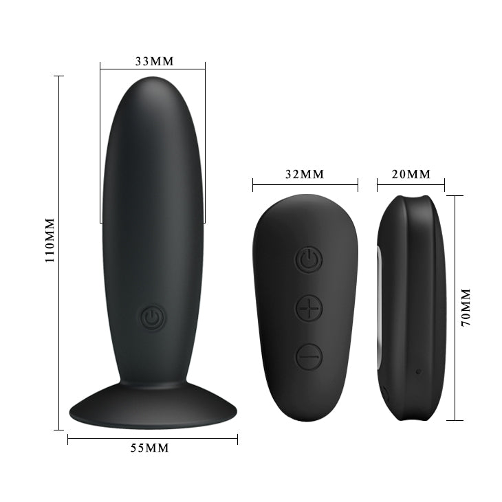 MR PLAY Remote Control Vibrating Anal Plug -  USB Rechargeable Vibrating Butt Plug with Wireless Remote