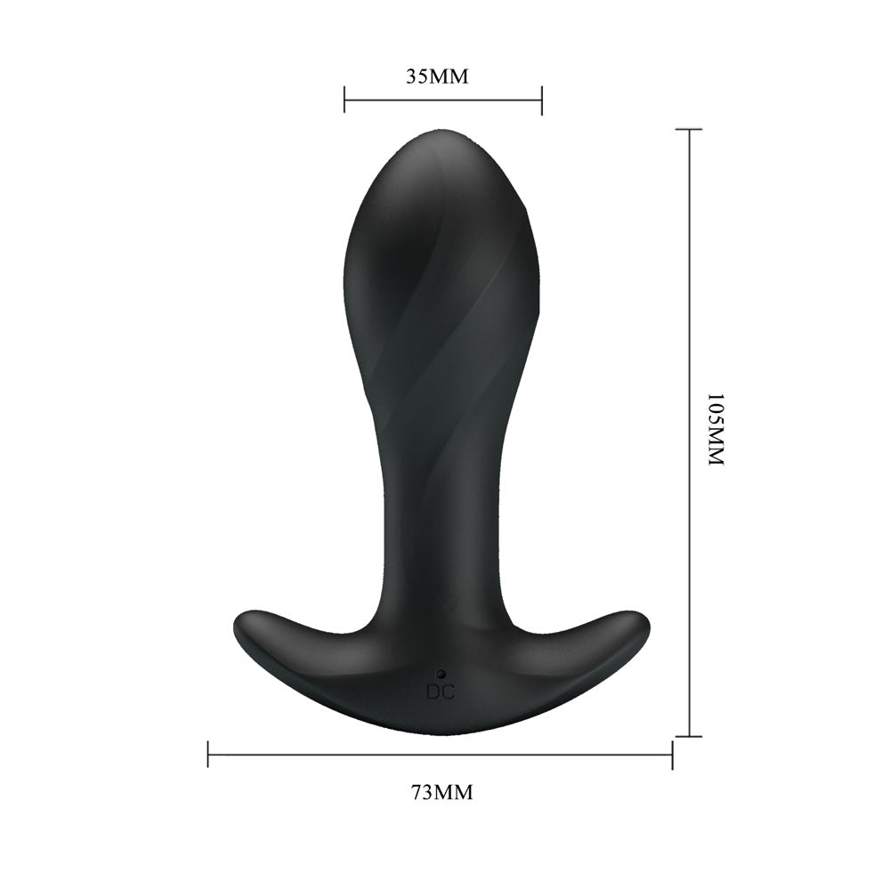 Party Up KEITH Vibrating Plug -  10.5 cm USB Rechargeable Vibrating Butt Plug