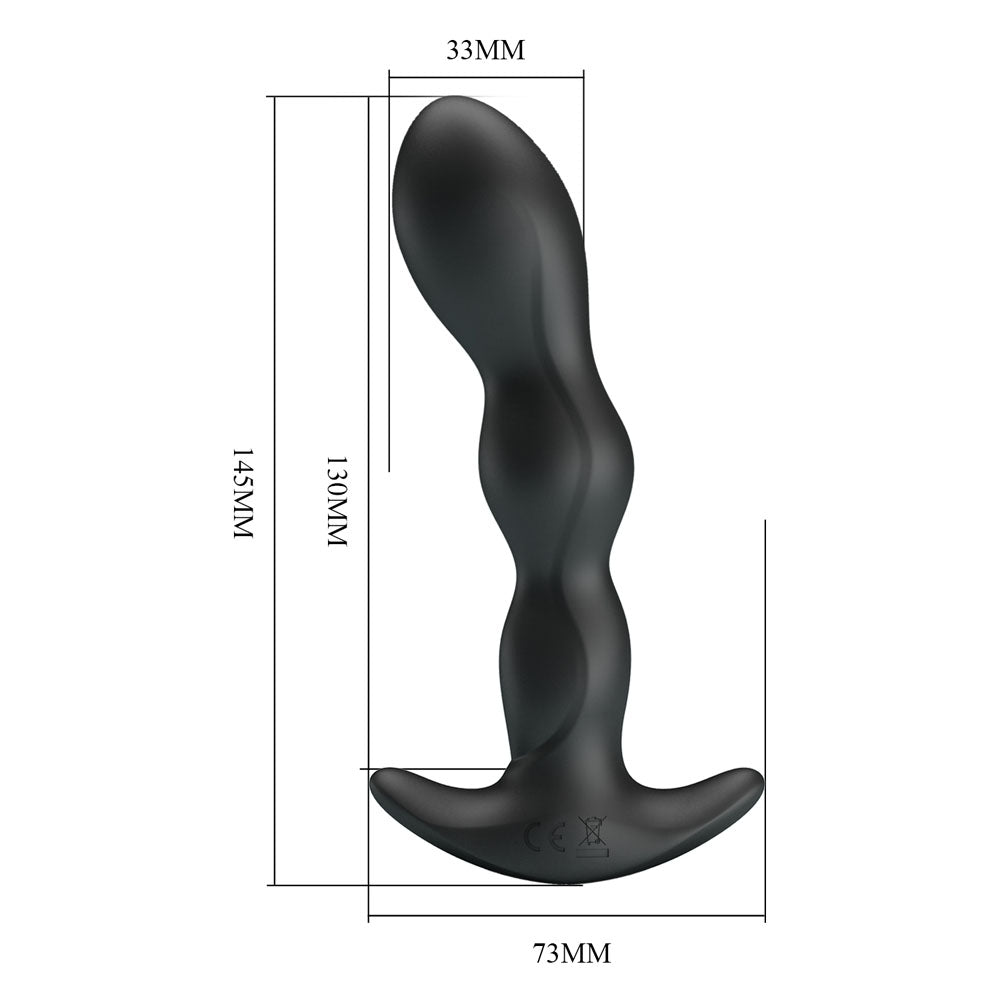 Party Up JIM Vibrating Plug -  14.5 cm USB Rechargeable Vibrating Butt Plug
