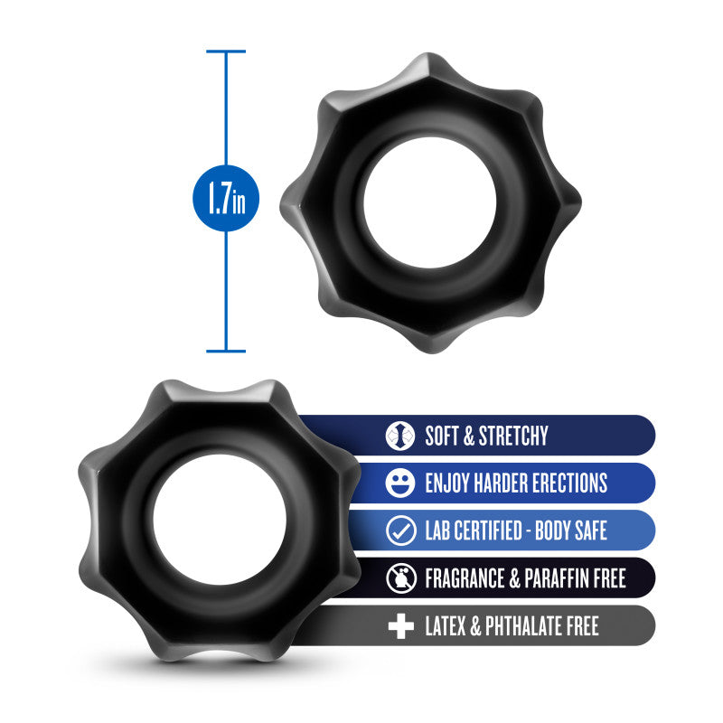 Stay Hard Nutz -  Cock Rings - Set of 2