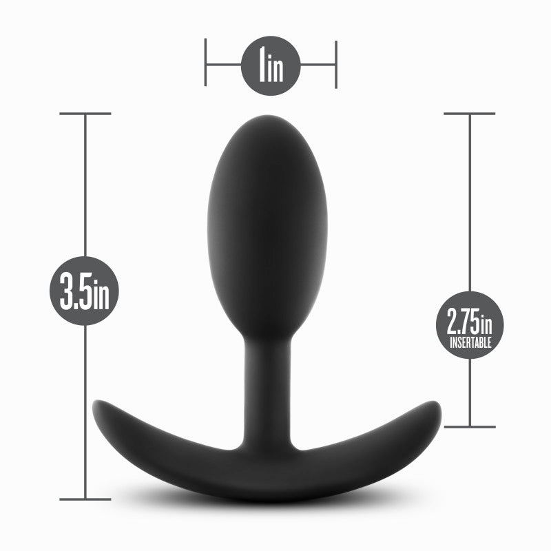 Anal Adventures Platinum Vibra Slim Plug -  8.9 cm Small Butt Plug with Internal Ball