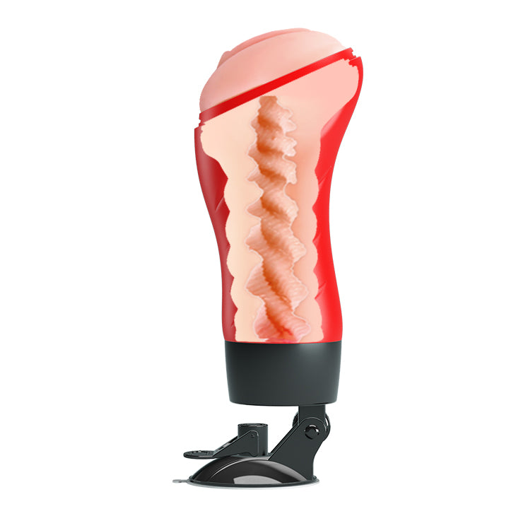 CRAZY BULL DELIA Vibrating Stroker -  Vibrating Vagina Stroker with Suction Base