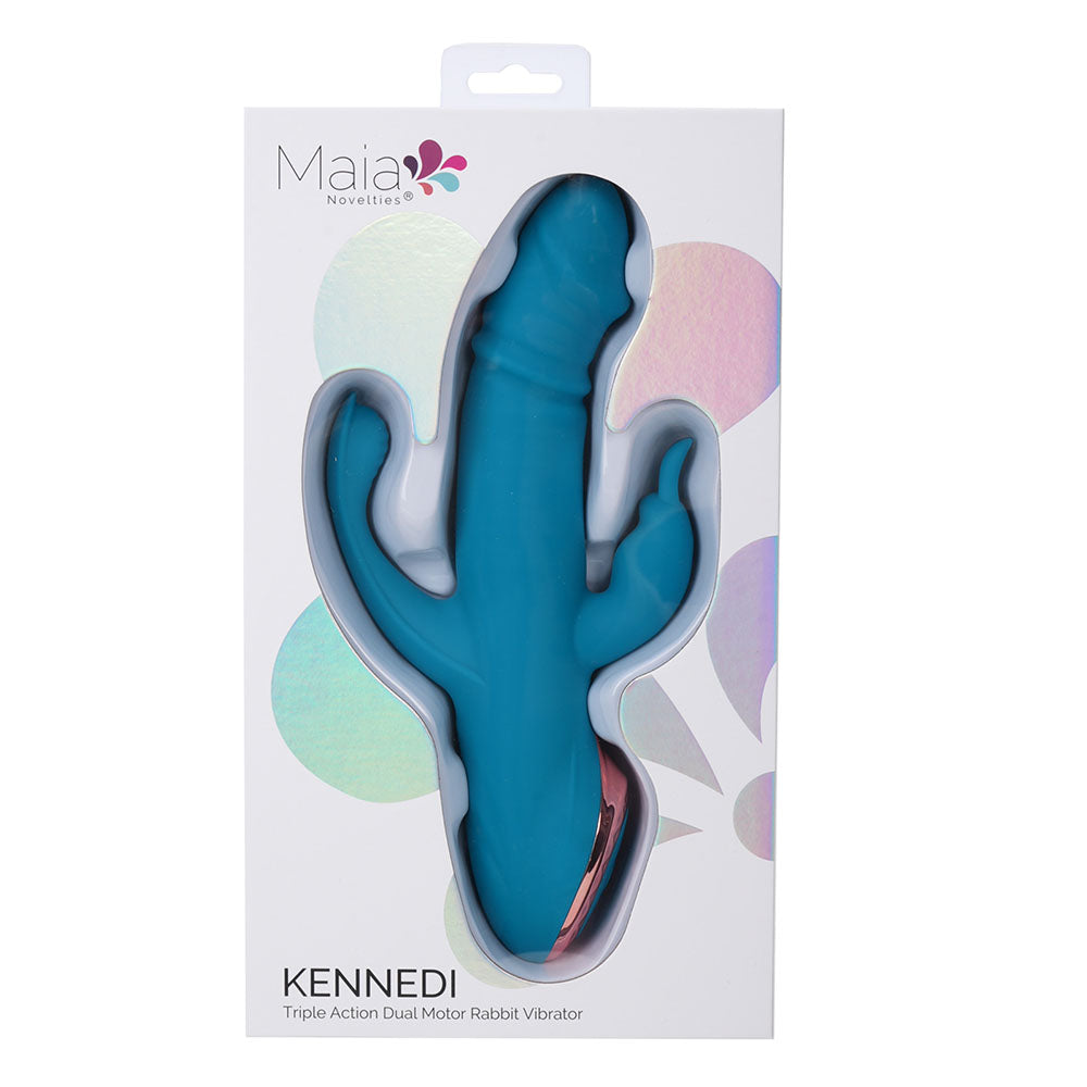 Maia KENNEDI -  23.5 cm USB Rechargeable Triple Stimulating Vibrator