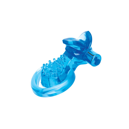 Bodywand Rechargeable Duo Ring with Clit Tickler -  USB Rechargeable Vibrating Cock Ring