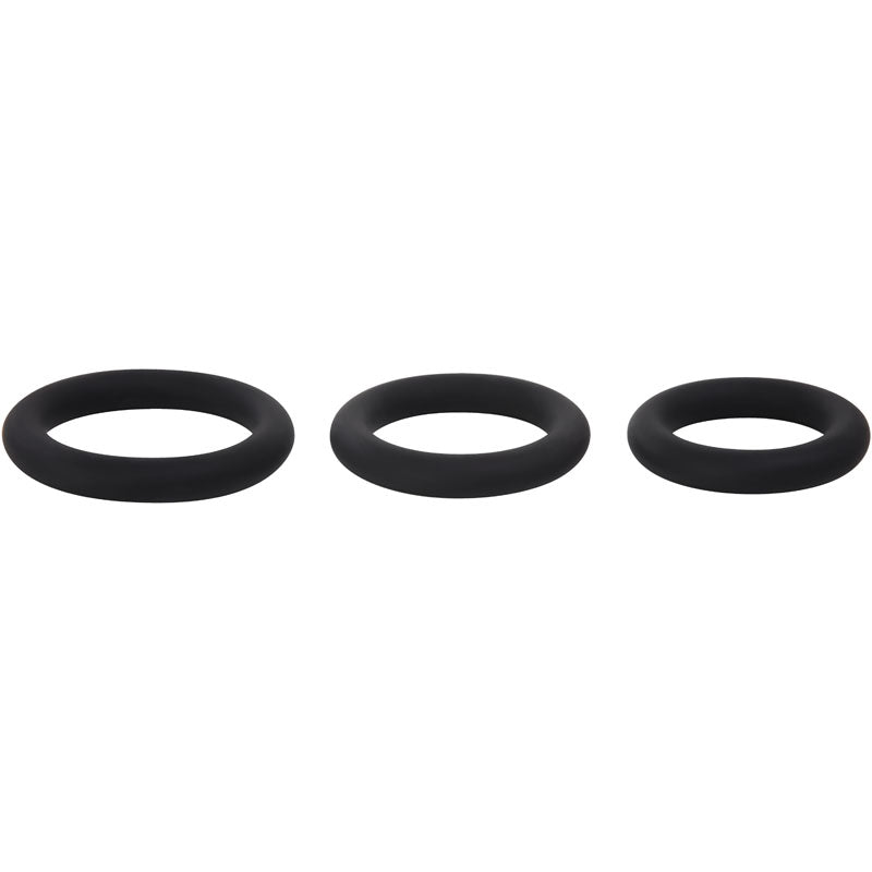Adam & Eve Silicone Penis Ring Set -  Cock Rings - Set of 3 Sizes