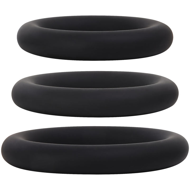 Adam & Eve Silicone Penis Ring Set -  Cock Rings - Set of 3 Sizes