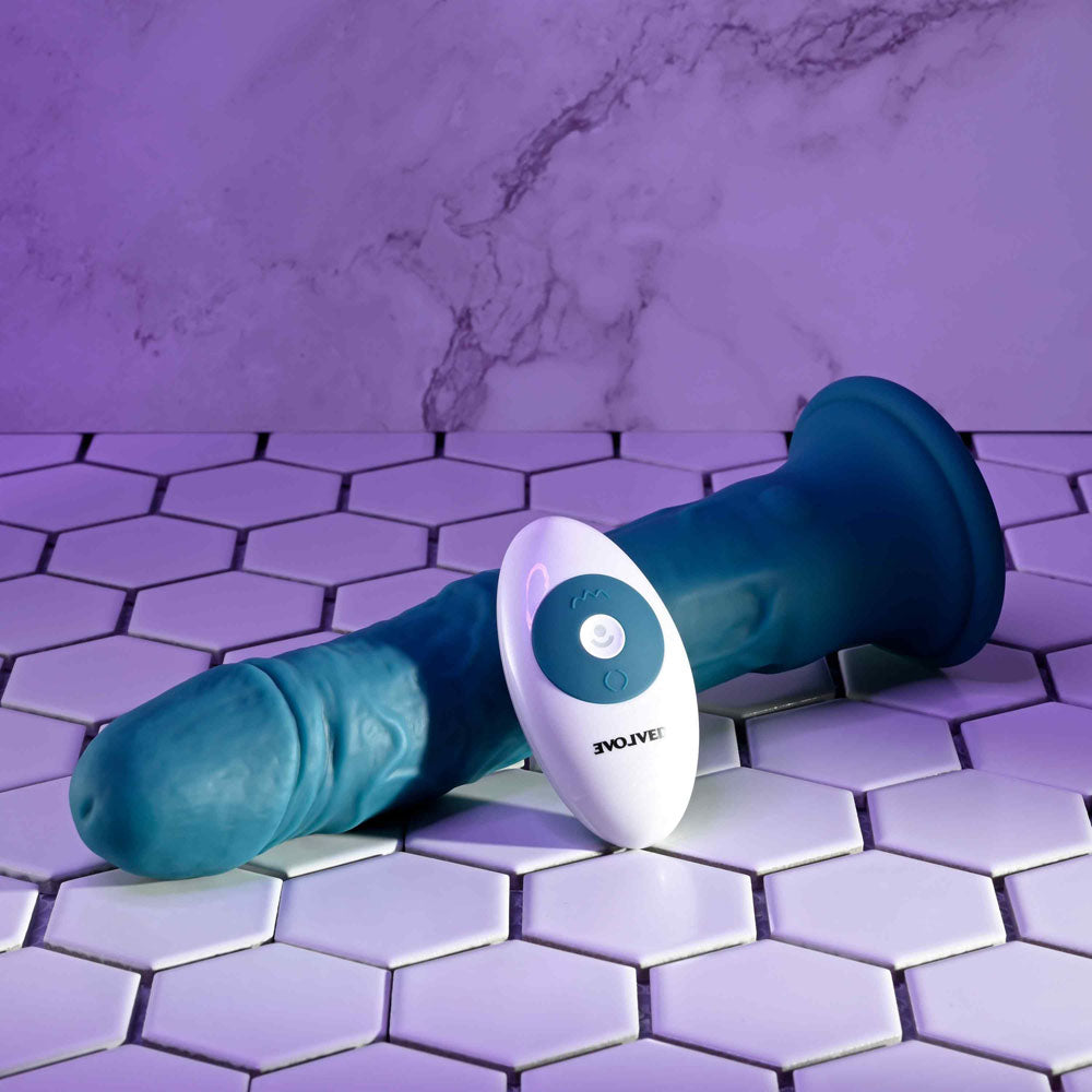 Evolved TSUNAMI -  18.4 cm USB Rechargeable Vibrating Dong with Remote Control
