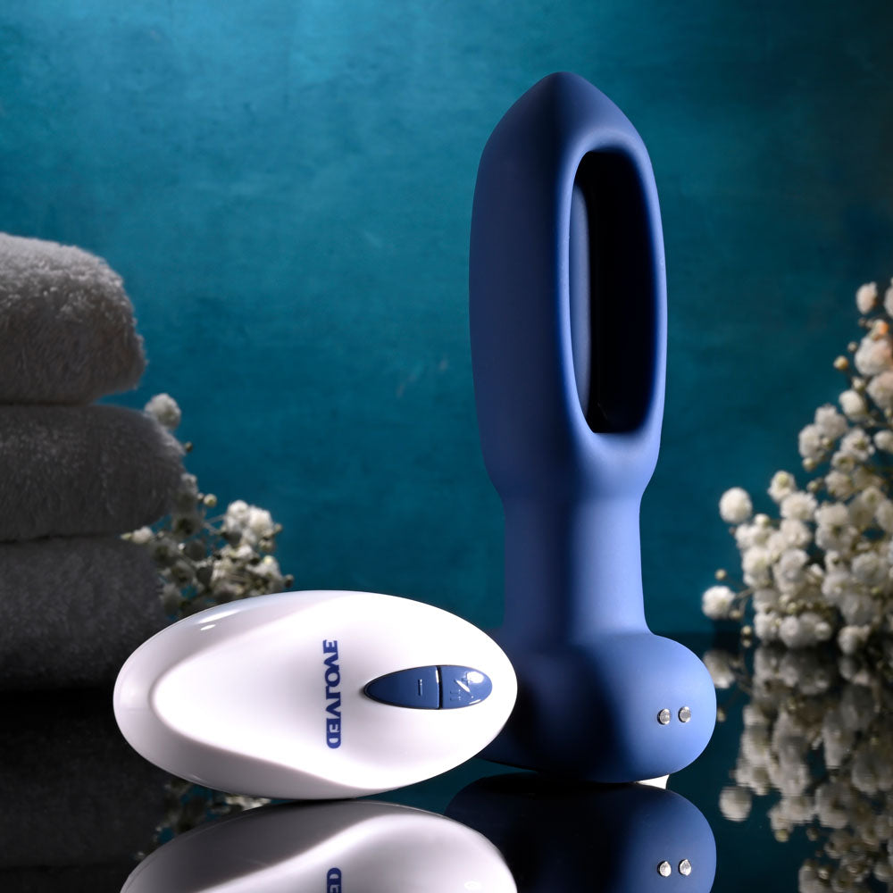 Evolved THE FLAPPER -  14 cm USB Rechargeable Vibrating and Flapping Butt Plug with Remote