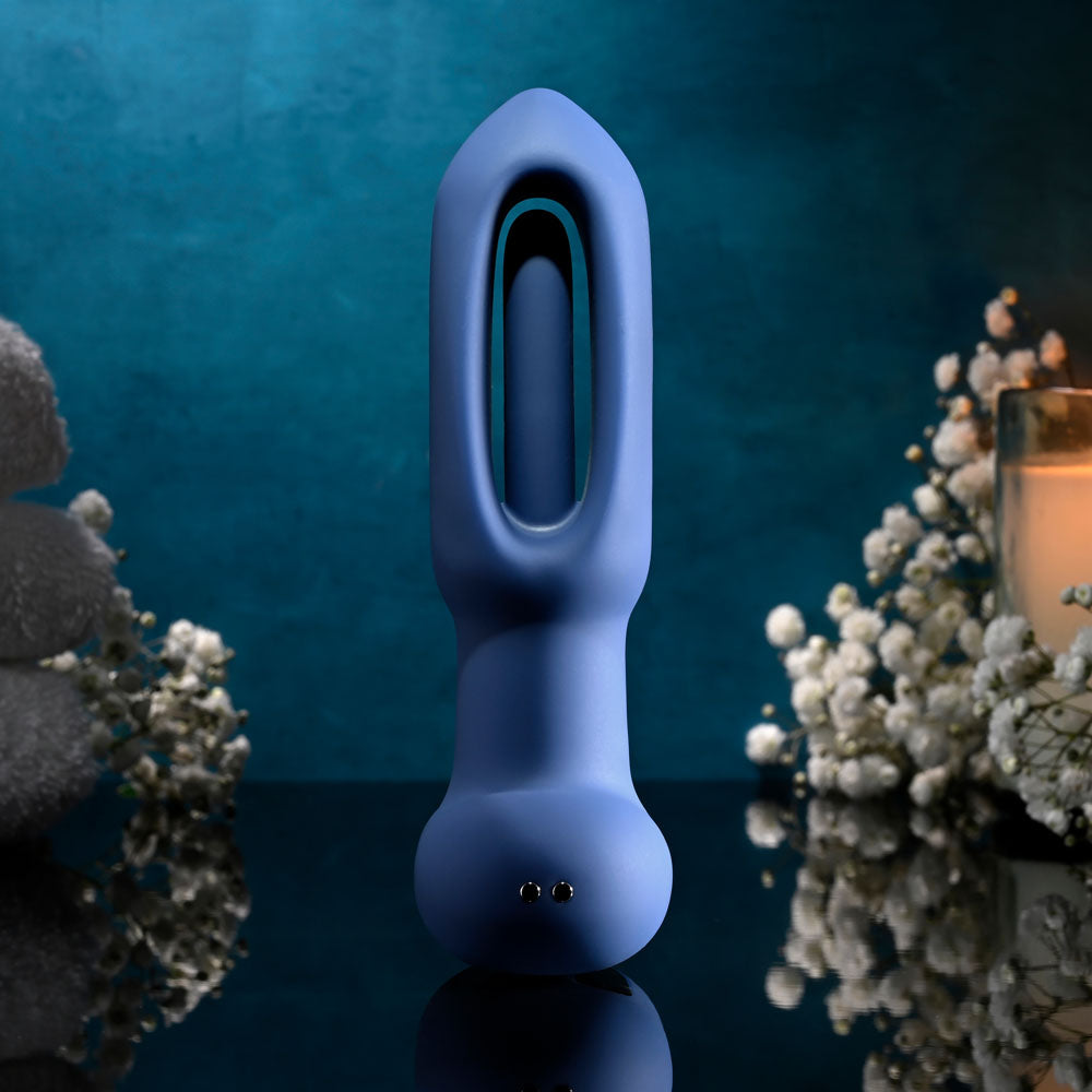 Evolved THE FLAPPER -  14 cm USB Rechargeable Vibrating and Flapping Butt Plug with Remote