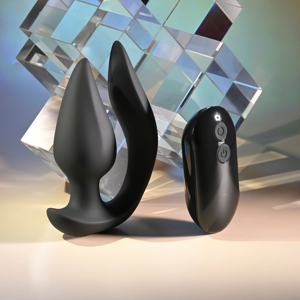 Evolved THE GENIE -  11.2 cm USB Rechargeable Vibrating Plug with Wireless Remote
