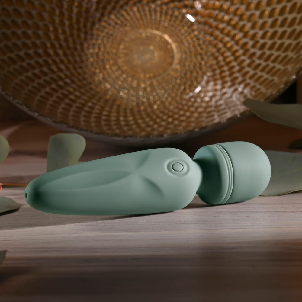 Evolved RUMBLE WAND - Olive  13.4 USB Rechargeable Mini Massage Wand