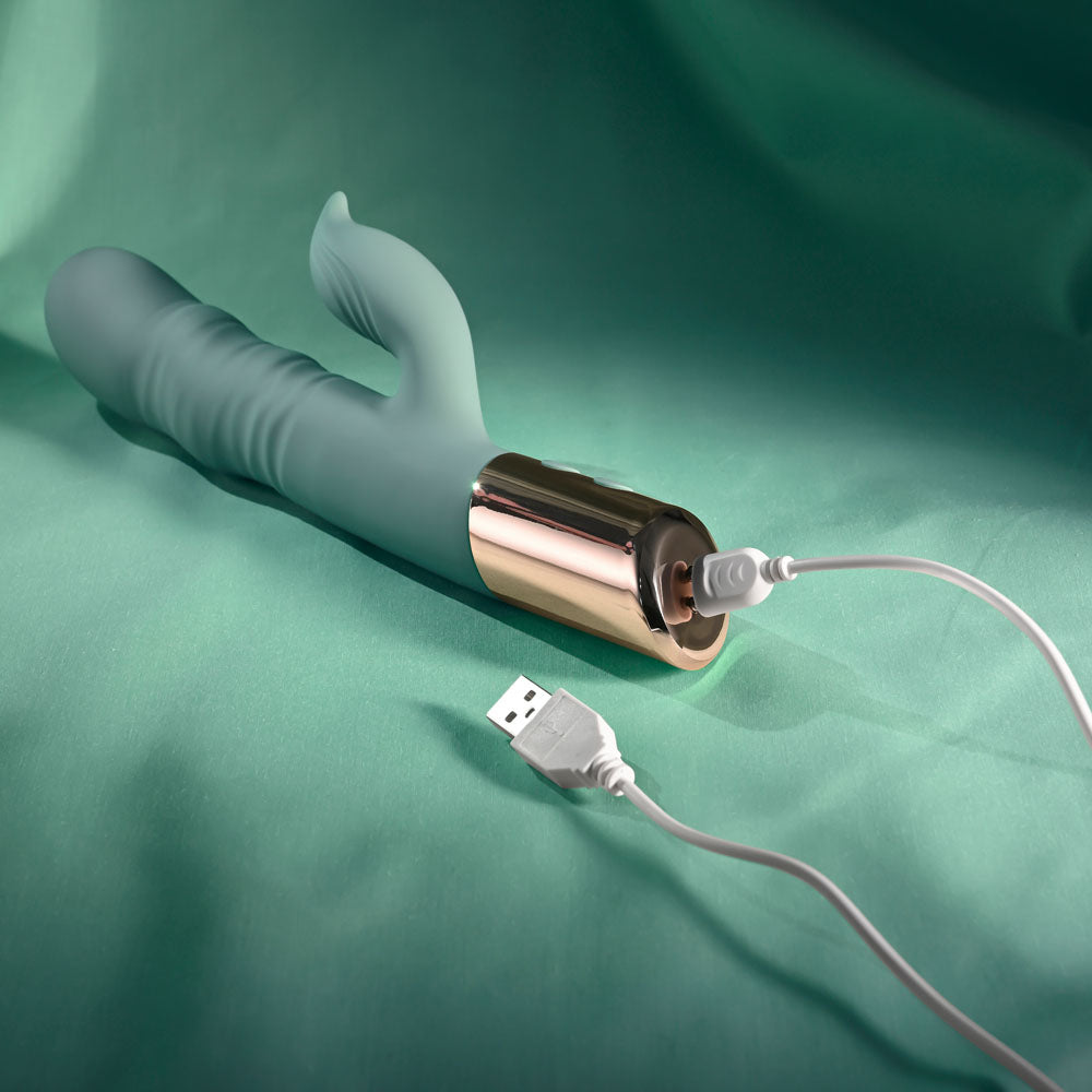 Evolved THE SHIMMY -  USB Rechargeable Thrusting Rabbit Vibrator