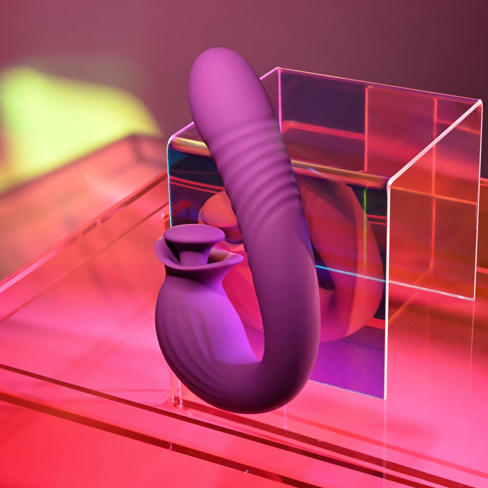 Evolved DEEP ECSTASY -  16.5 cm USB Rechargeable Thrusting and Tapping Vibrator
