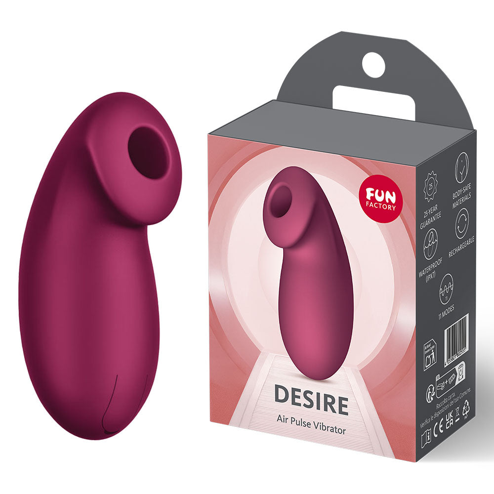 Fun Factory DESIRE Wine  - Wine  USB Rechargeable Air Pulse Stimulator
