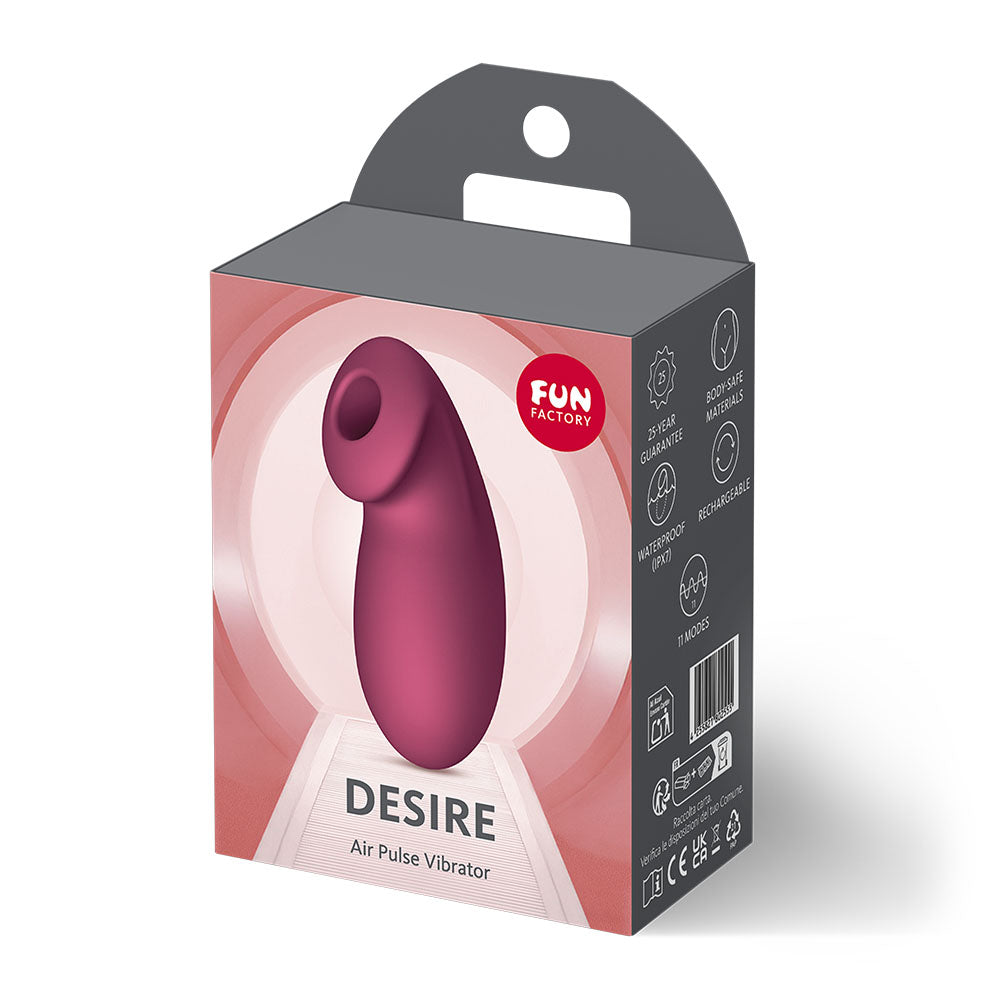 Fun Factory DESIRE Wine  - Wine  USB Rechargeable Air Pulse Stimulator