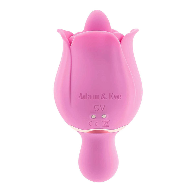 Adam & Eve EVES RAVISHING CLIT FLICKING ROSE -  USB Rechargeable Rose Flicking Stimulator