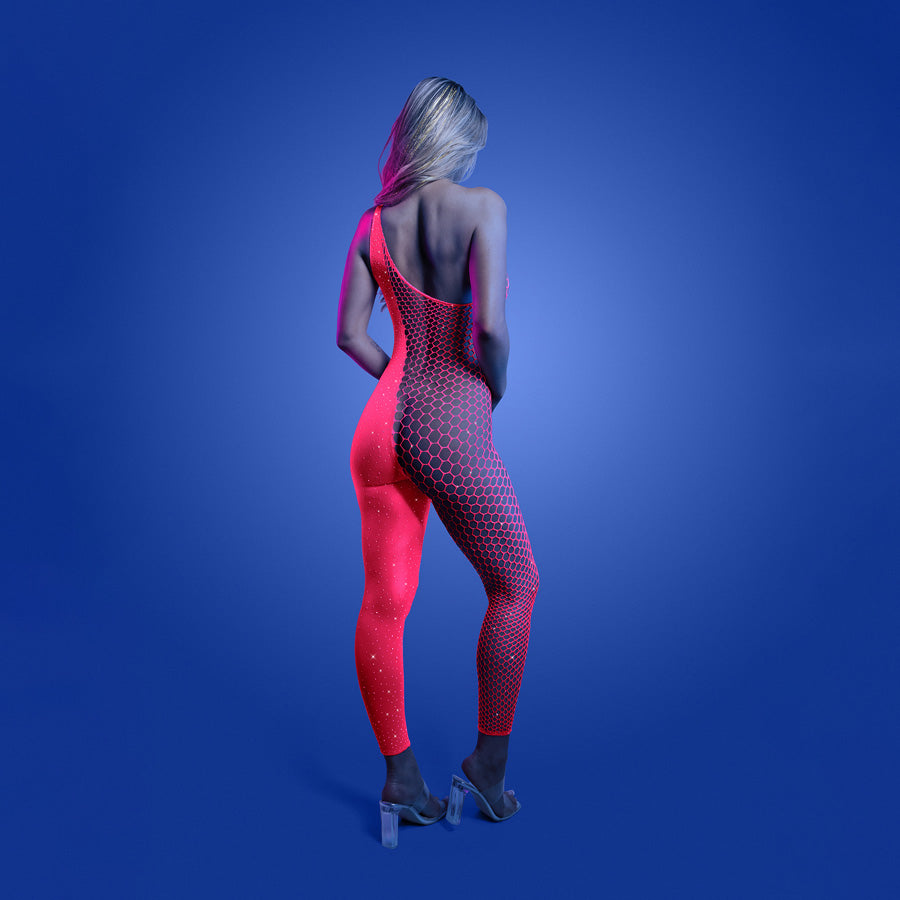 GLOW Hyperdrive Bodystocking - OS - Glow In Dark  - One Size
