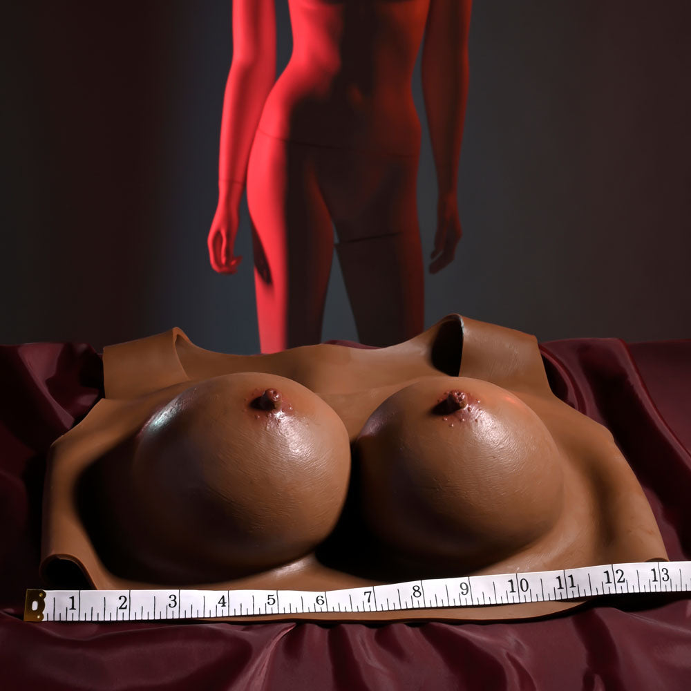 Gender X UNDERGARMENTS - PLATE D-CUP - Dark -  Wearable Breasts - D-Cup Size