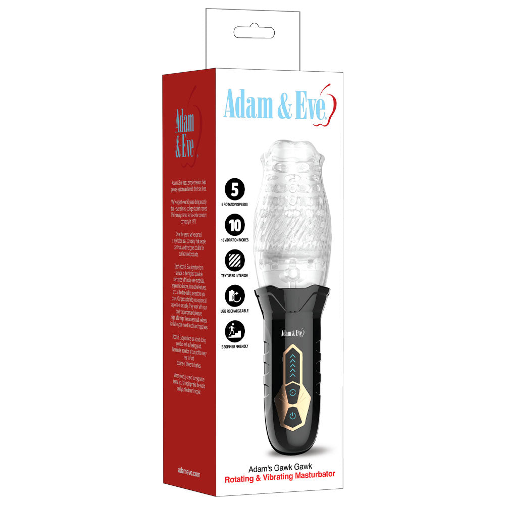 Adam & Eve Adam's Gawk Gawk -  USB Rechargeable Rotating Masturbator