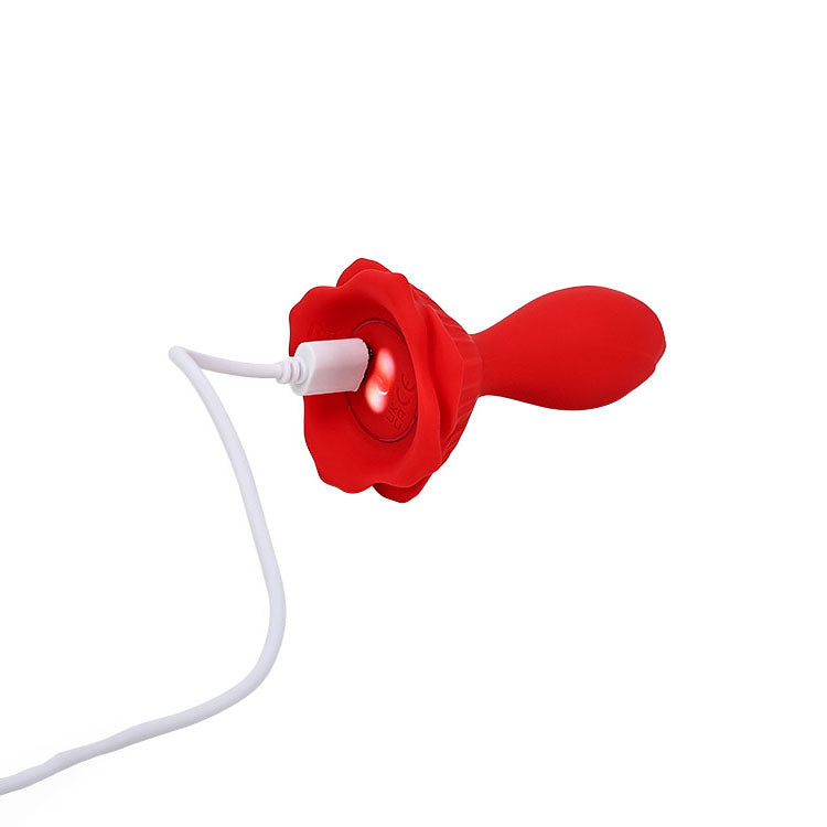 Adam & Eve THE ROSEBUD -  10.2 cm USB Rechargeable Vibrating Butt Plug with Remote