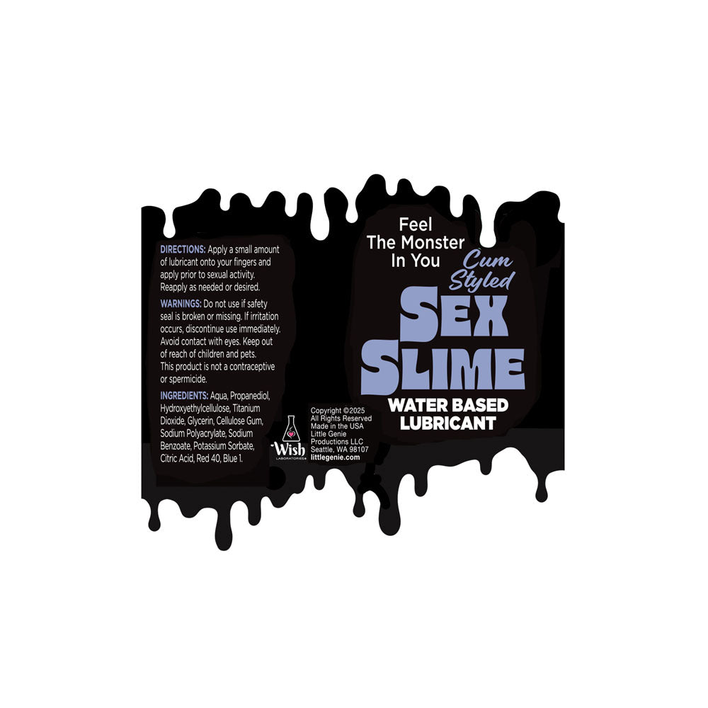 Sex Slime Cum Style Creature Lube -  60 ml -  Cum Style Water Based Lubricant - 60 ml Bottle