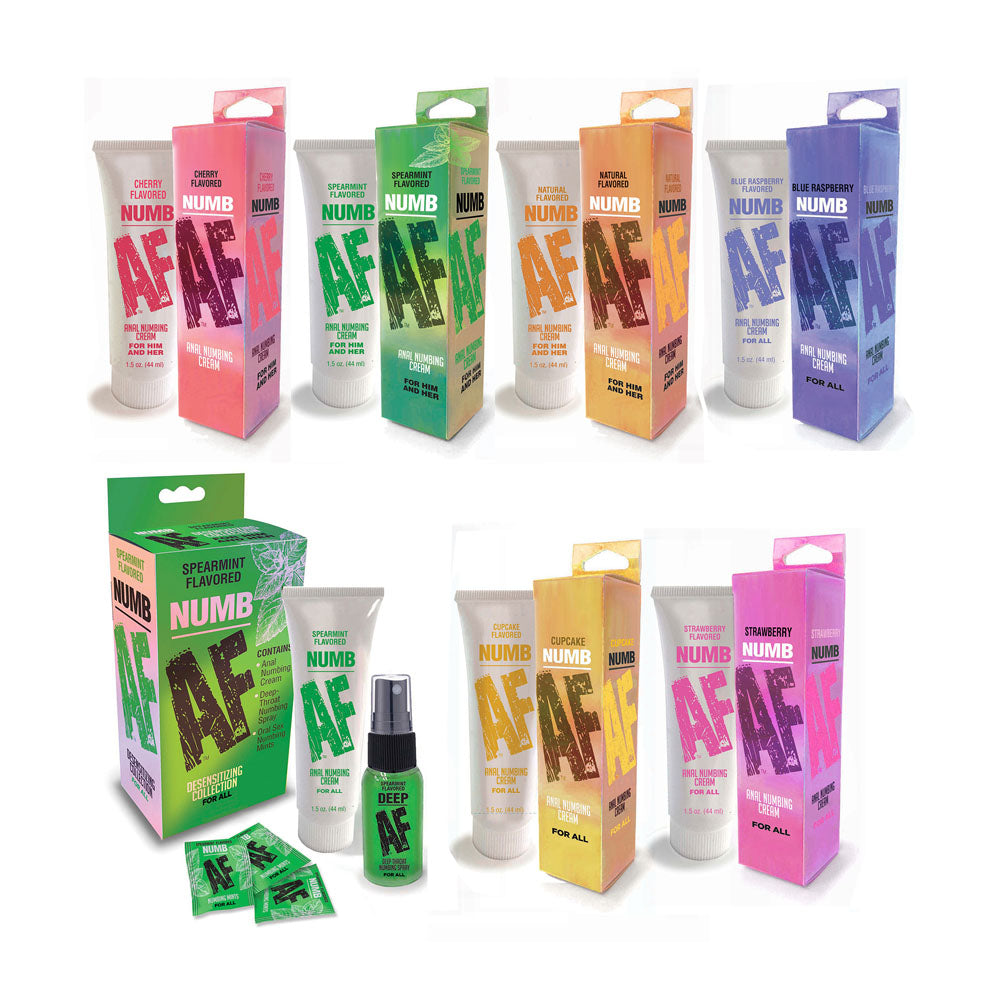 Numb AF - Blue Raspberry - Blue Raspberry Flavoured Anal Numbing Cream - 44 ml Tube