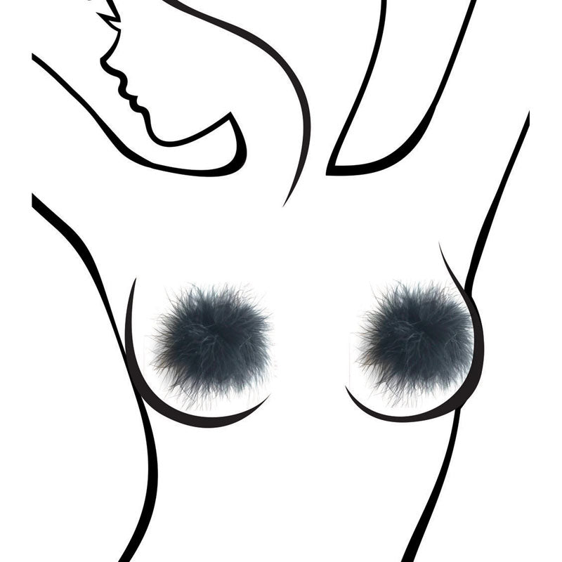 Sexy AF - Nipple Couture  Marabou -  Marabou Reuseable Nipple Pasties