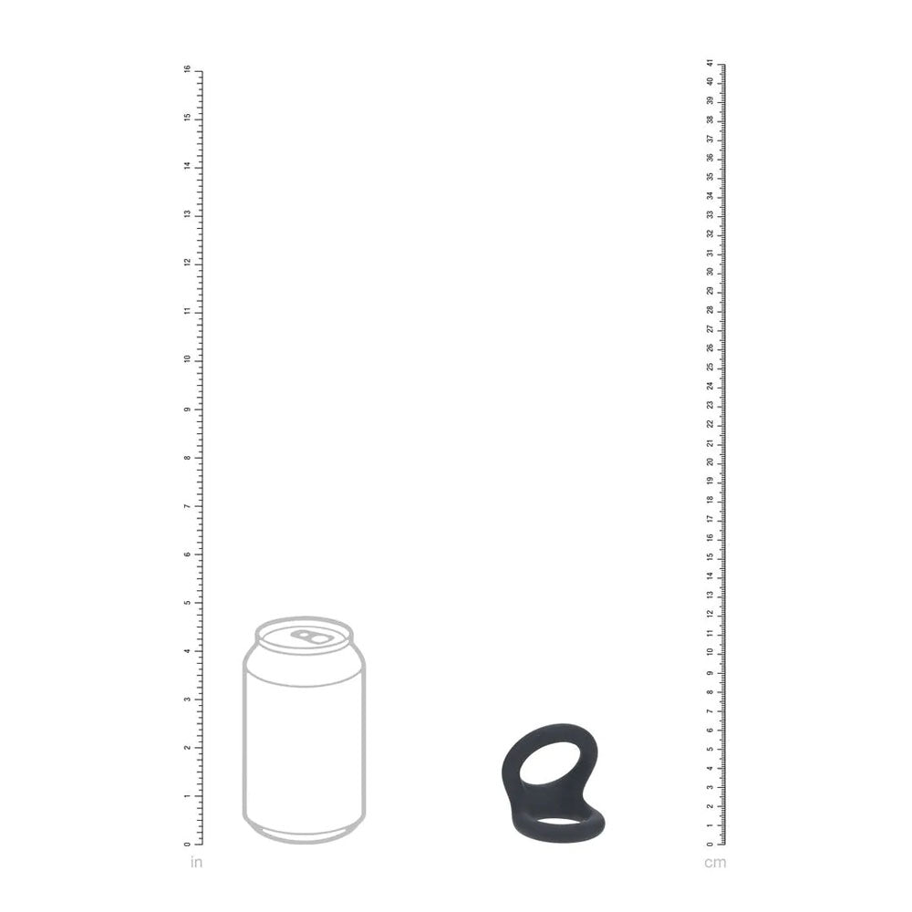 LEVELZ Double O Silicone Cock Ring - M - Black - Black Cock & Balls Rings