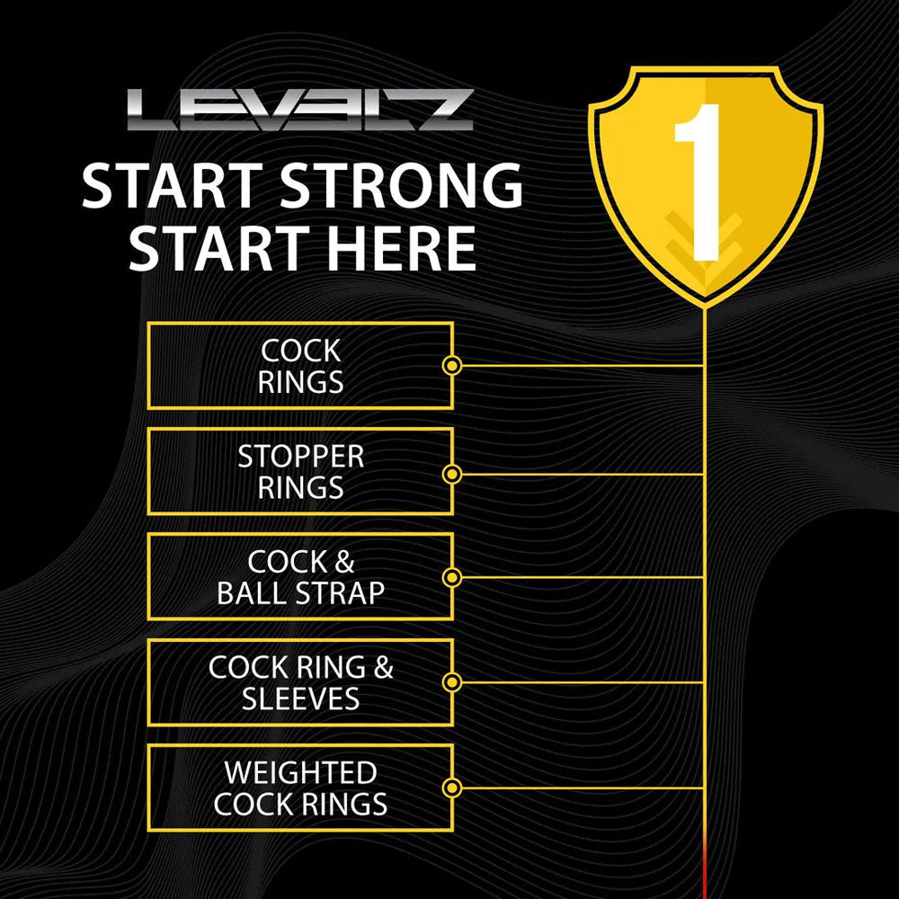 LEVELZ Teardrop Silicone Cock Ring - Black - Black Cock Ring
