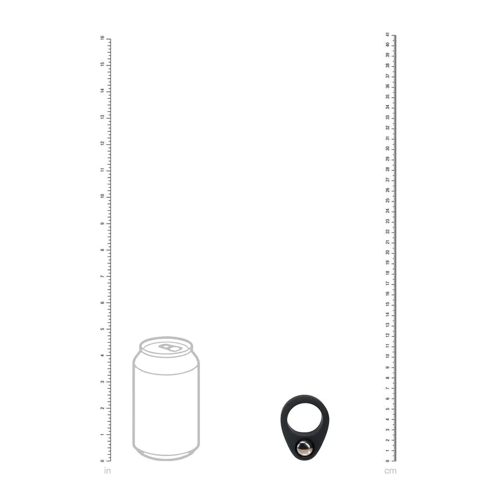 LEVELZ Single Weighted Ball Cock Ring - Black - Black Weighted Cock Ring