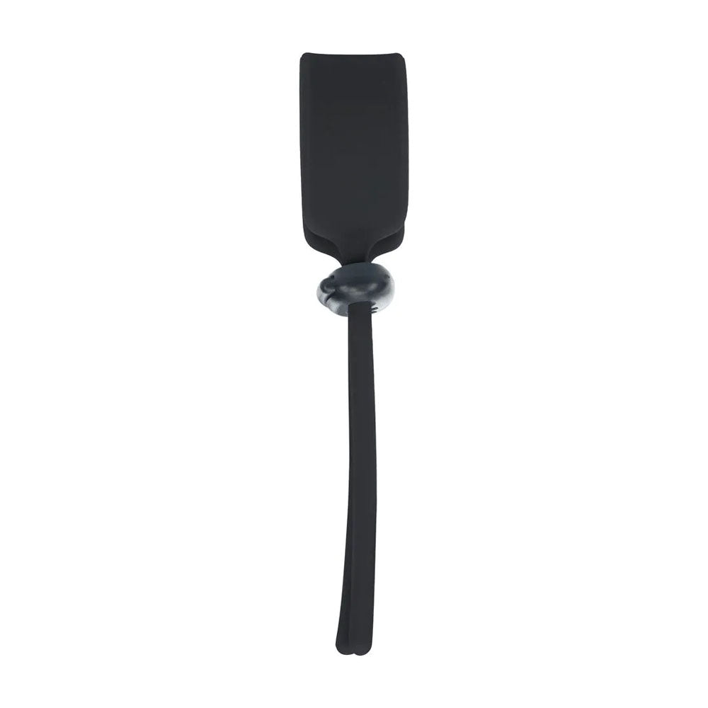 LEVELZ Wide Adjustable Silicone Lasso Cock Ring - Black Adjustable Cock Ring