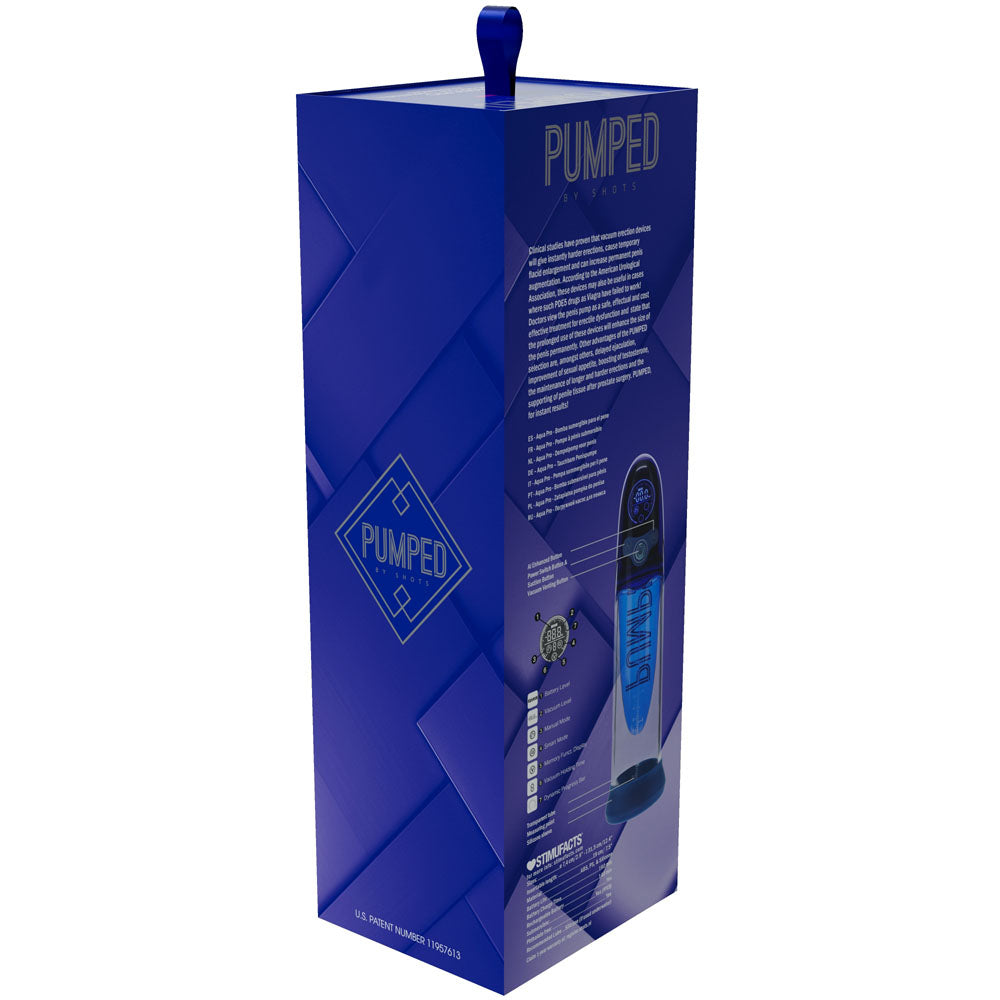 PUMPED Aqua-Pro Auto Pump -  - /Clear USB Rechargeable AI-Enabled Submersible Auto Penis Pump