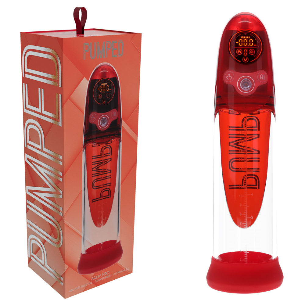 PUMPED Aqua-Pro Auto Pump -  - /Clear USB Rechargeable AI-Enabled Submersible Auto Penis Pump