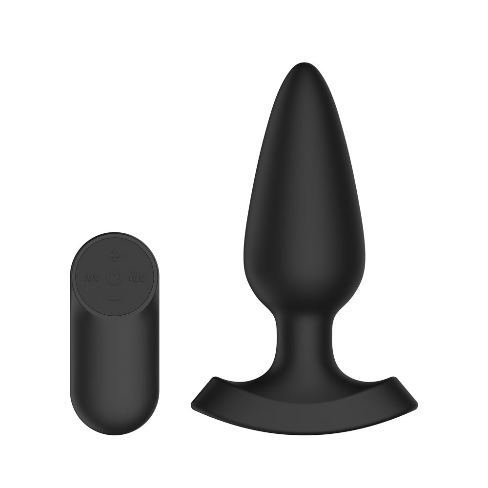 Passion Play Fuck ME Vibrating Anal Plug -  13.5 cm USB Rechargeable Vibrating Anal Plug with Laser Fuck Me Light