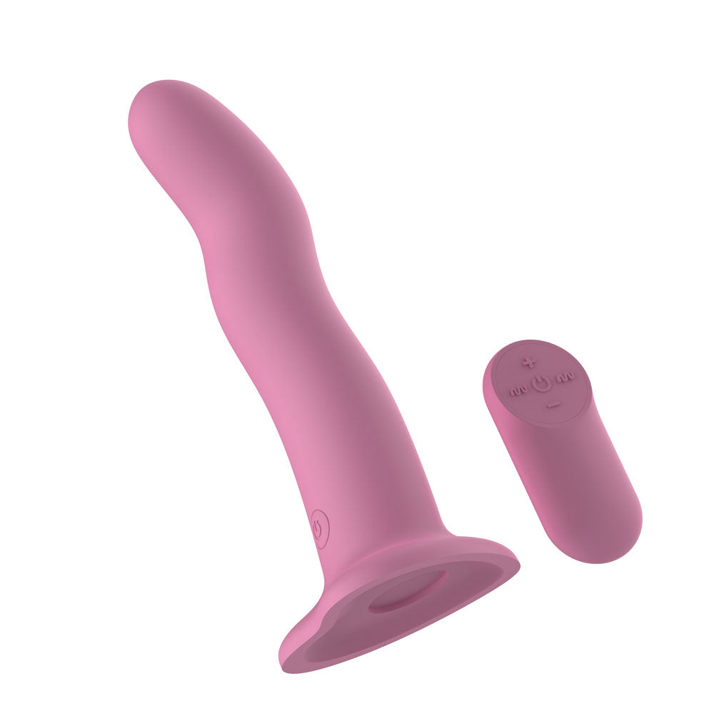 Passion Play Vibrating Dildo -  -  18.2 cm USB Rechargeable Vibrating Dildo with Wireless Remote