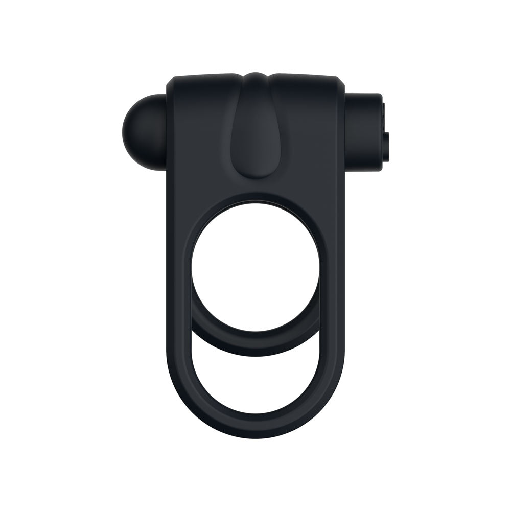 Passion Play Silicone Vibrating Dual Cockring -  USB Rechargeable Cock & Balls Ring
