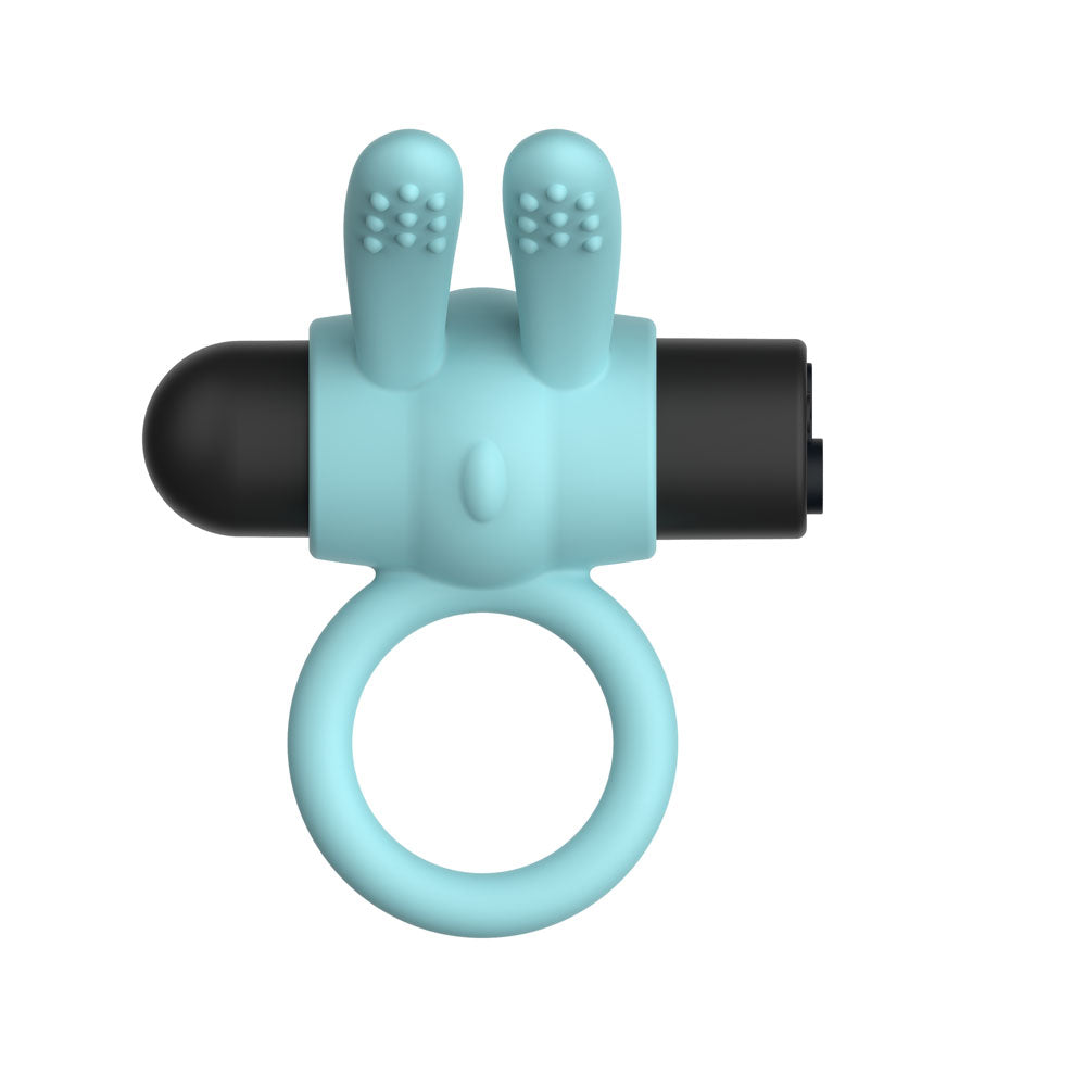 Passion Play Silicone Rabbit Vibrating Cockring -  -  USB Rechargeable Vibrating Penis Ring