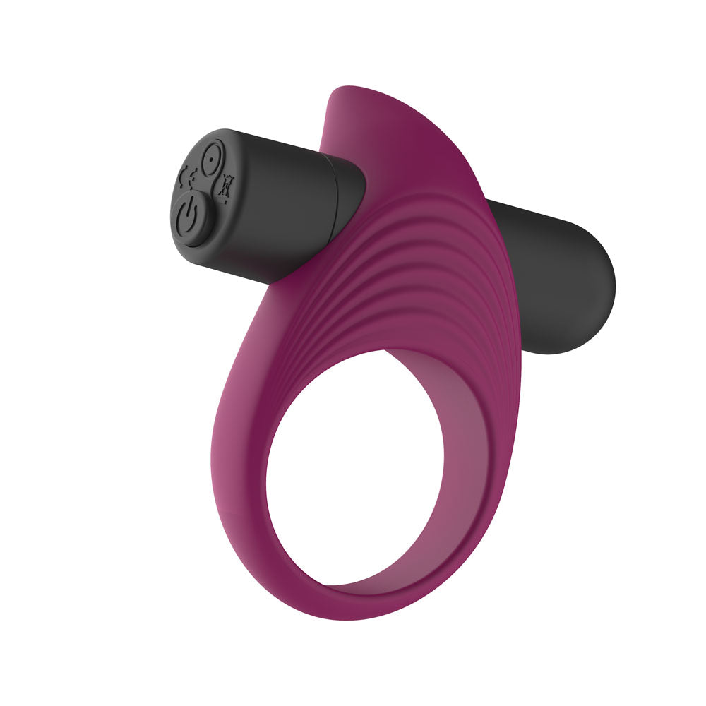 Passion Play Silicone Vibrating Cockring -  USB Rechargeable Vibrating Penis Ring