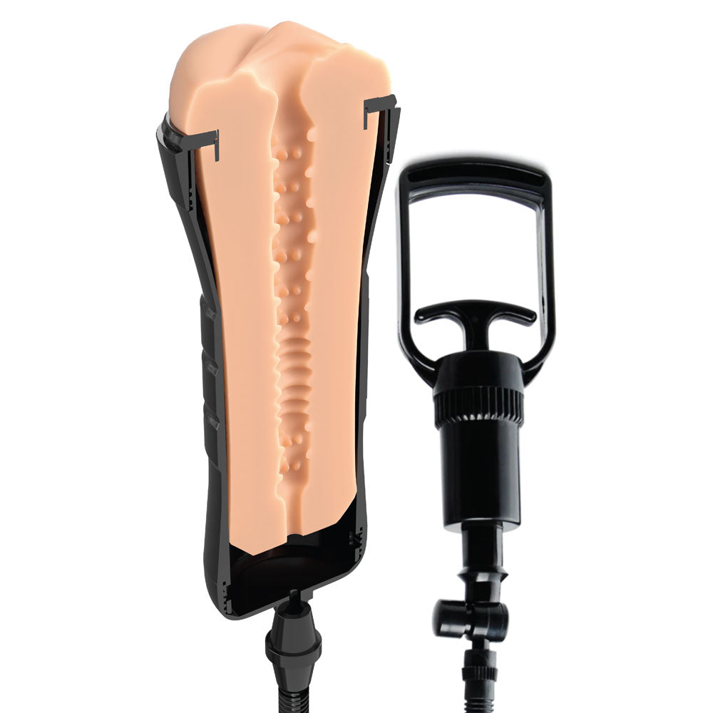 PDX Wet Pussies Super Sucker XXL Stroker -  -  Vagina Stroker with Suction Pump