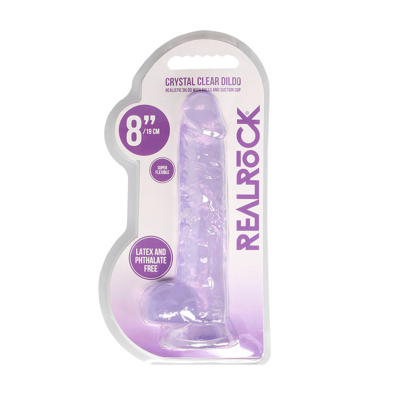 REALROCK 8'' Realistic Dildo With Balls -  20.3 cm Dong