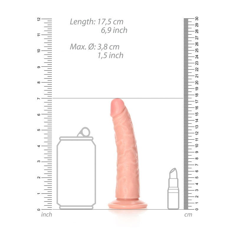 REALROCK Realistic Slim Dildo without Balls - 15.5 cm -  15.5 cm (6'') Dong