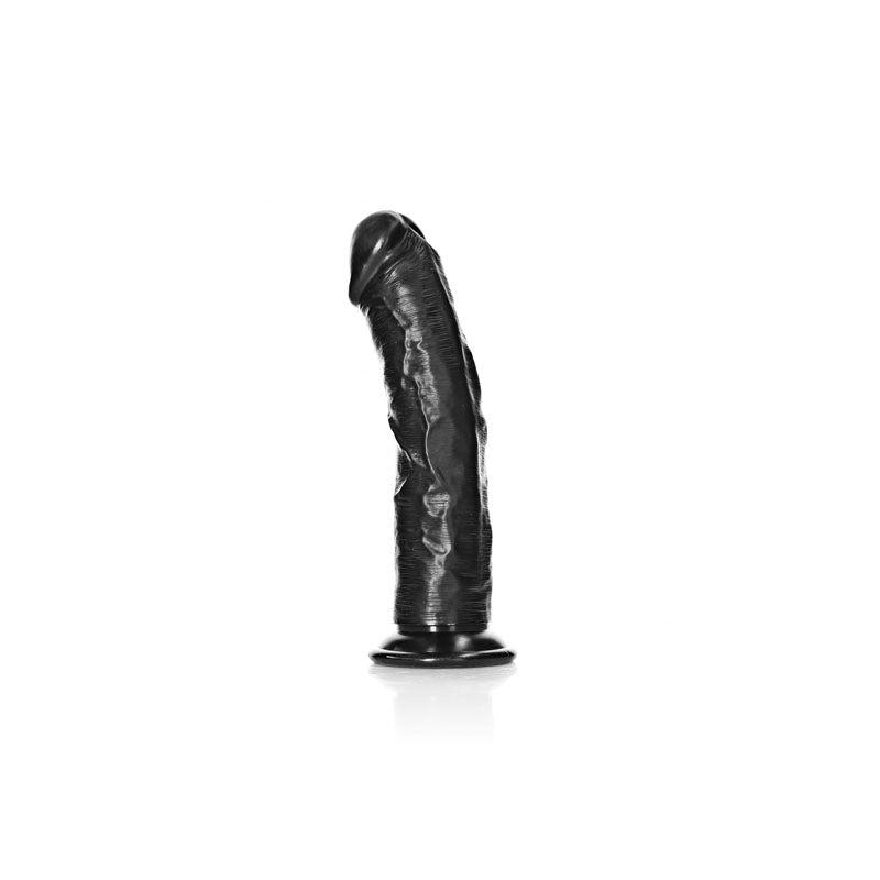 REALROCK Realistic Regular Curved Dildo with Suction Cup - 18 cm -  18 cm (7'') Dong