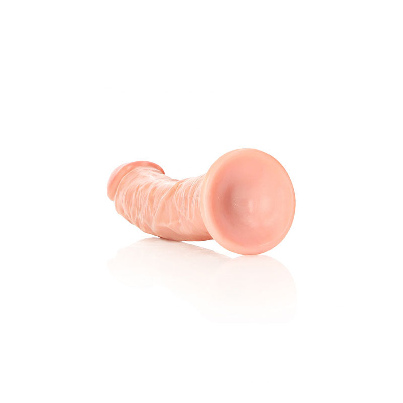 REALROCK Realistic Regular Curved Dildo with Suction Cup - 18 cm -  18 cm (7'') Dong