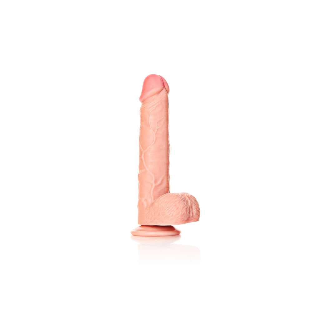 REALROCK Straight Realistic Dildo with Balls - 23 cm -  23 cm (9'') Dong