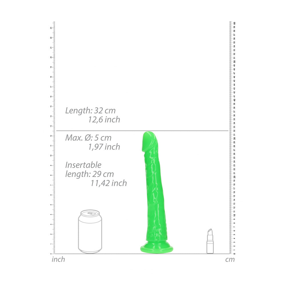 REALROCK 29 cm Slim Glow in the Dark Neon -  - Glow in Dark  29 cm (11'') Dong