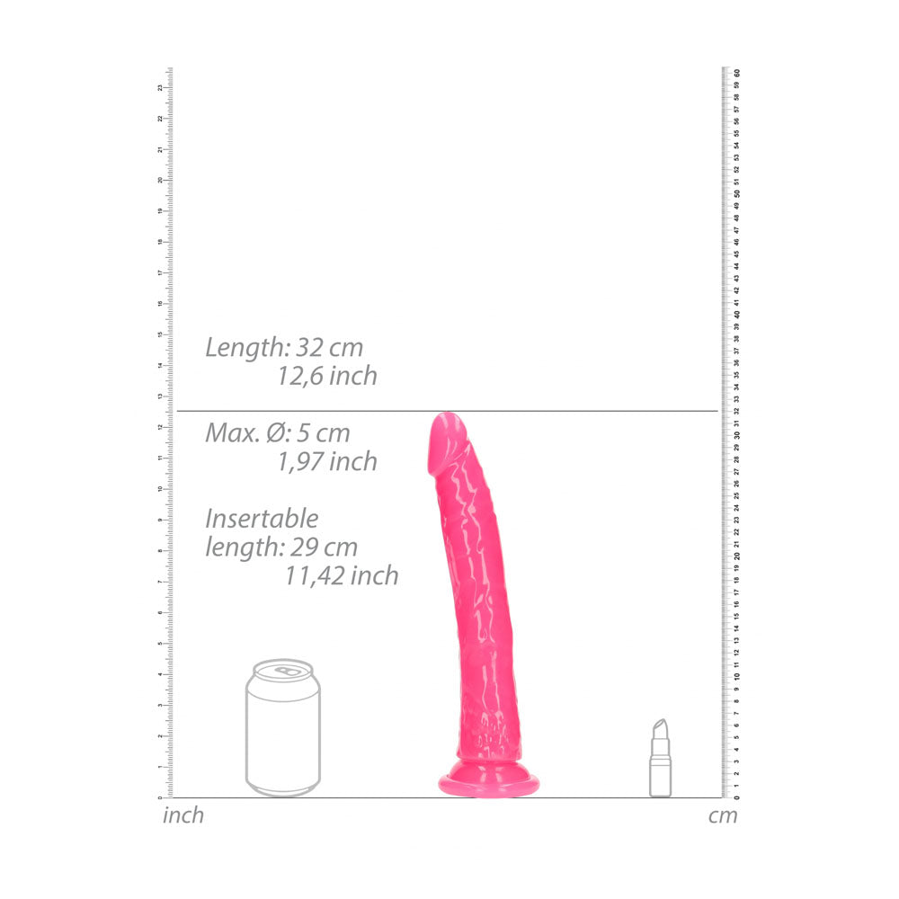 REALROCK 29 cm Slim Glow in the Dark Neon -  - Glow in Dark  29 cm (11'') Dong